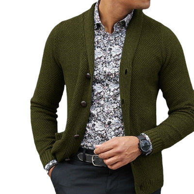 Men's Cardigan Single-breasted Sweater Top
