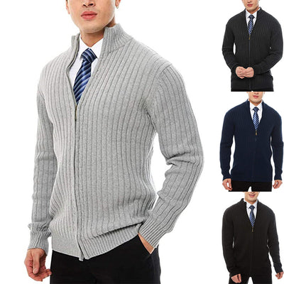 Suit Collar Cardigan Knitted Sweater Coat